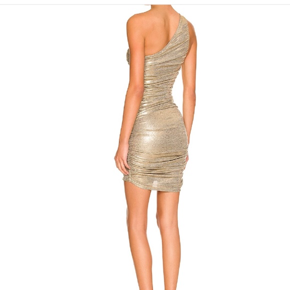 Alice + Olivia Cruz Ruched One Shoulder Mini Dress Size 14 Nwot - Picture 2 of 6